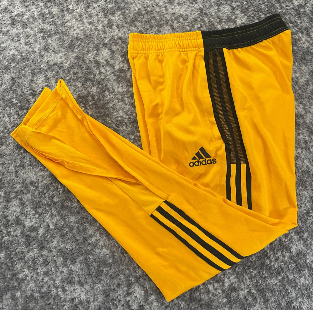 Adidas Aeroready Soccer Pants Men S Gold Black Warmup Training Joggers